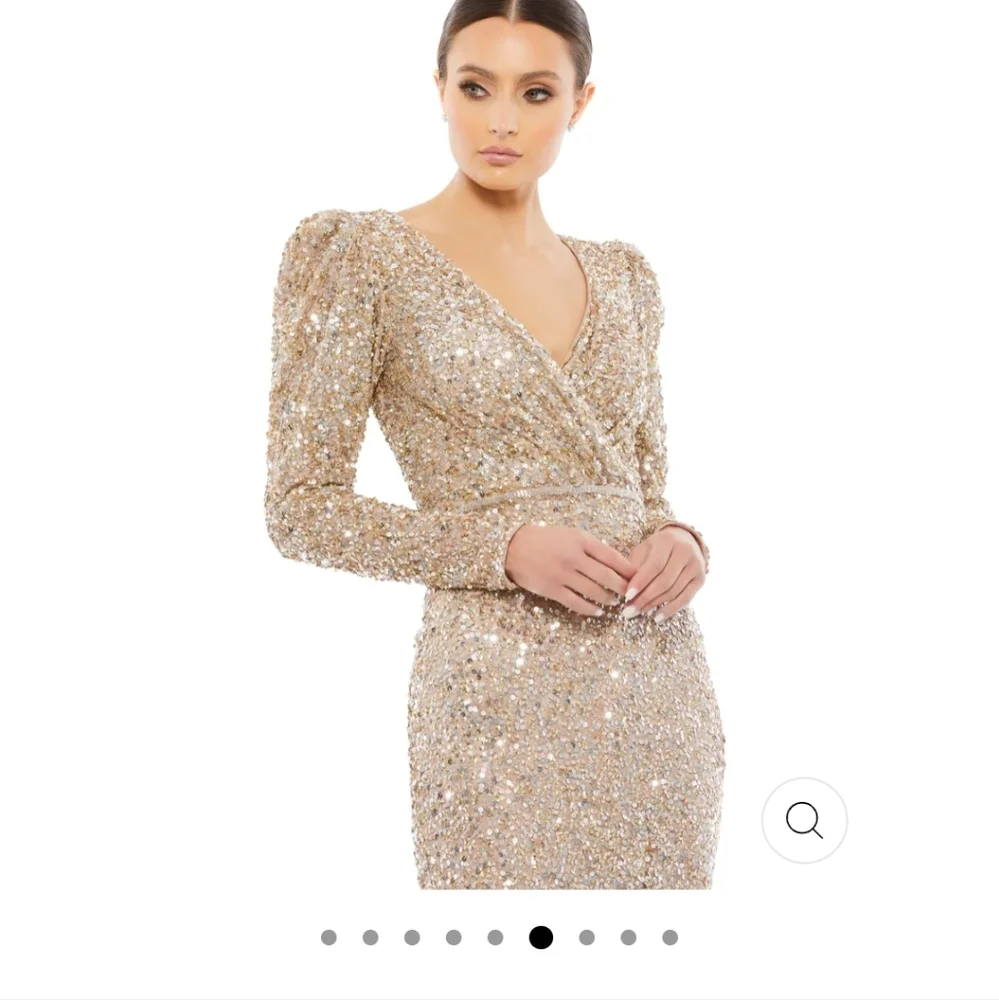 Mac Duggal dress, size 6, new with tags, bald spots on back bottom as shown - Picture 3 of 16